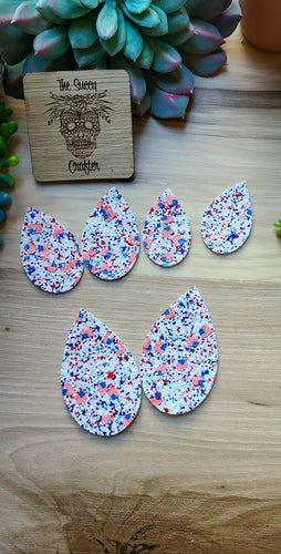 American flag glitter teardrop