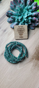 Emerald green chunky rhinestone rope