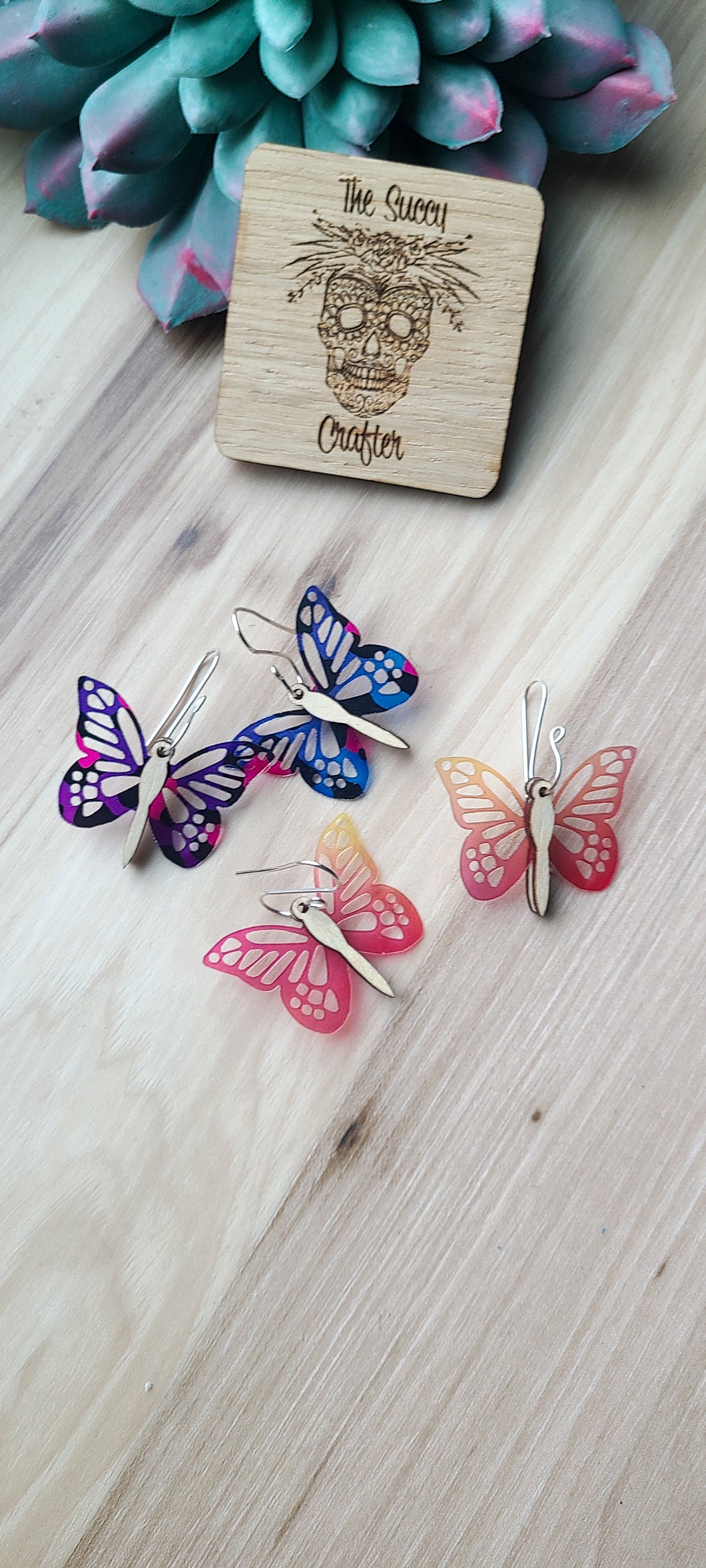 Suncatcher butterfly earrings