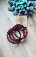 Load image into Gallery viewer, Red and black chunky Rhinestone rope