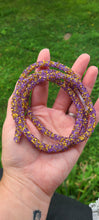 Load image into Gallery viewer, Dark purple and gold chunky rhinestone rope