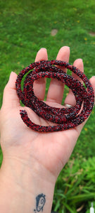 Red and black chunky Rhinestone rope