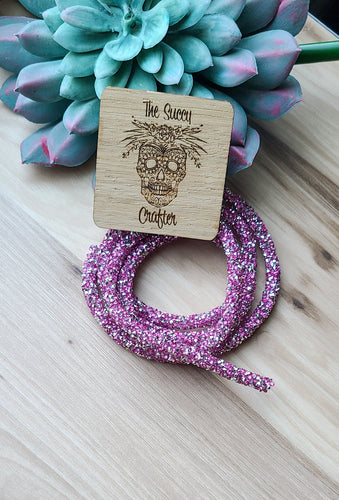 Pink & silver chunky rhinestone rope