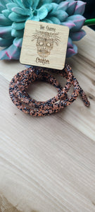 Orange and black chunky Rhinestone rope