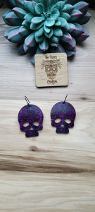 Black and purple lace skull