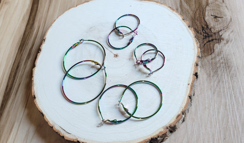 Iridescent hoops