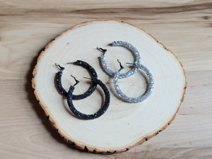 Rhinestone and glitter hoops