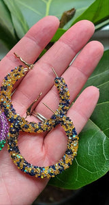 Pre order Blue and yellow/gold chunky rhinestone rope