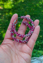 Load image into Gallery viewer, Fuchsia and silver chunky rhinestone rope