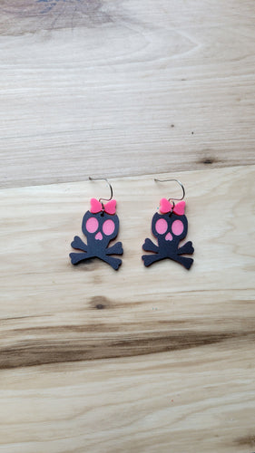 Pink skull and crossbones