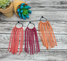 Load image into Gallery viewer, Fringe hoops- multiple colors available