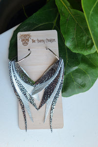 Black cheetah and silver metallic aubrielle