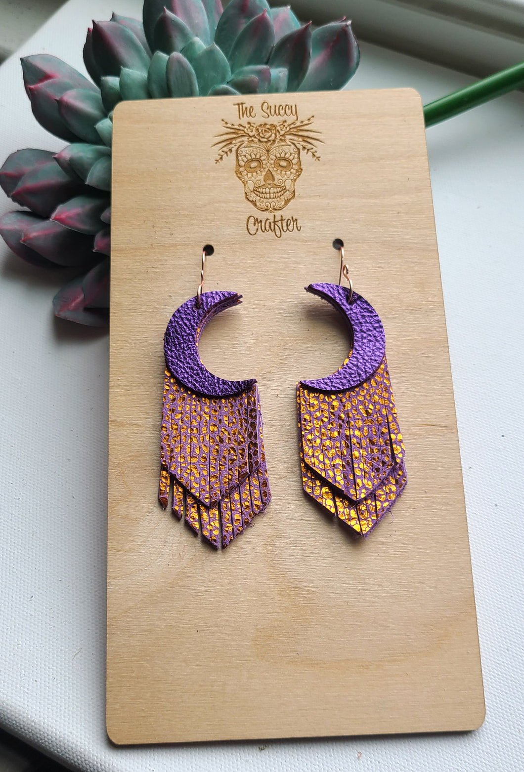 Rose gold and purple cheetah Moon dreamers