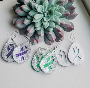Awareness ribbon earrings