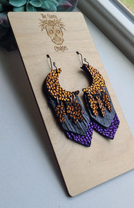 Orange and purple teardrops Moon dreamer