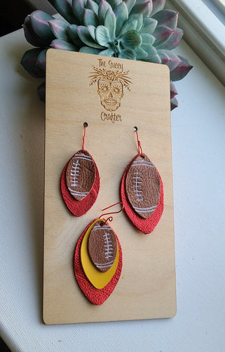 Embossed and hand painted football leaf