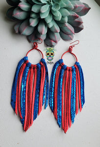 Football Team colors hoop fringe