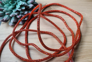 Burnt orange Rhinestone rope