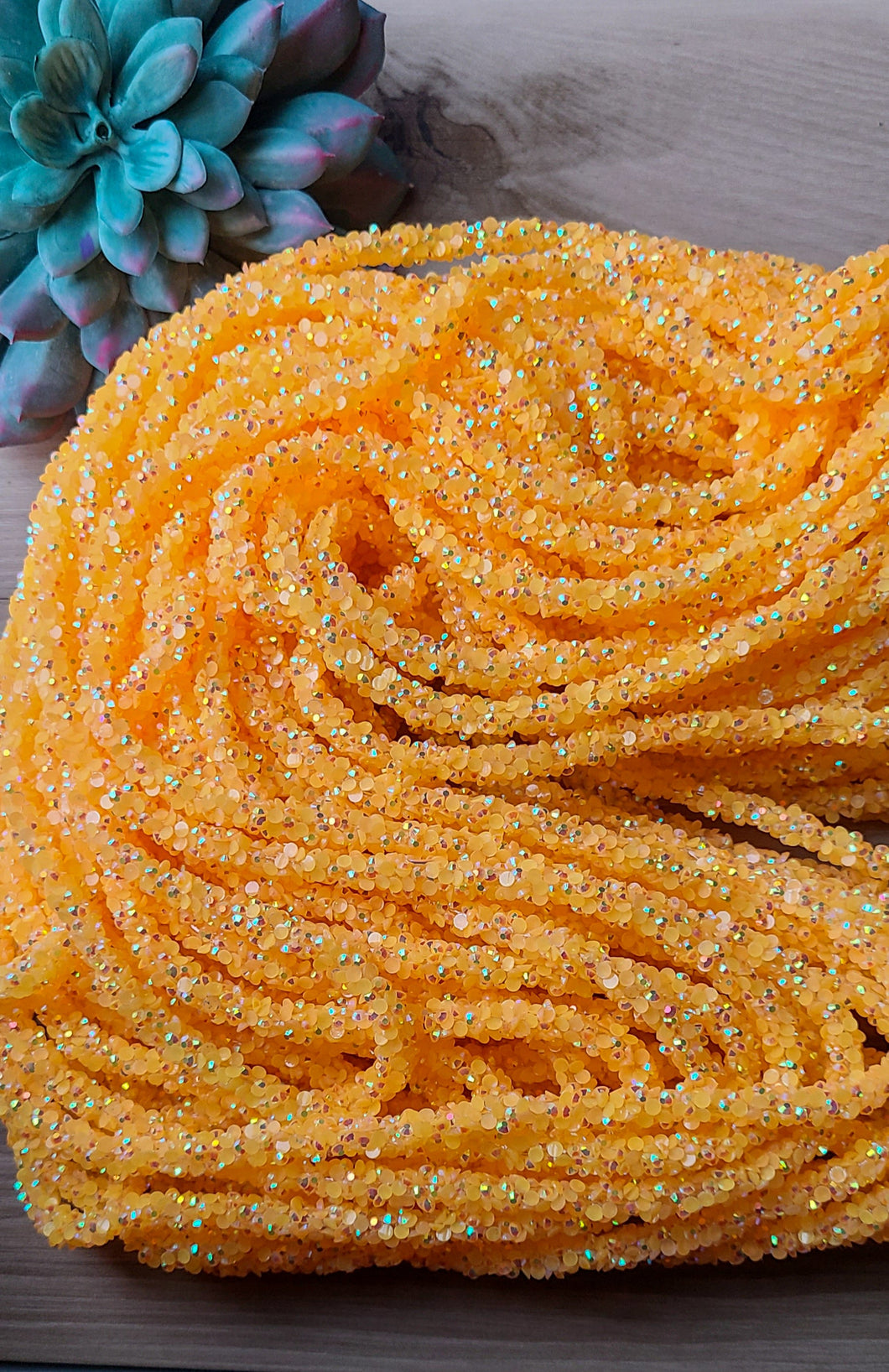 Orange Sherbert super Chunky Rhinestone rope