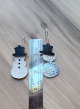 Load image into Gallery viewer, Leather backed cork Snowmen