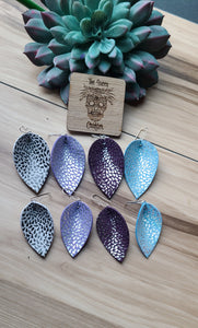 Teardrop leather pinched petals