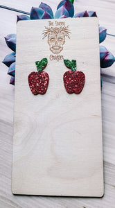 Sparkly apple studs