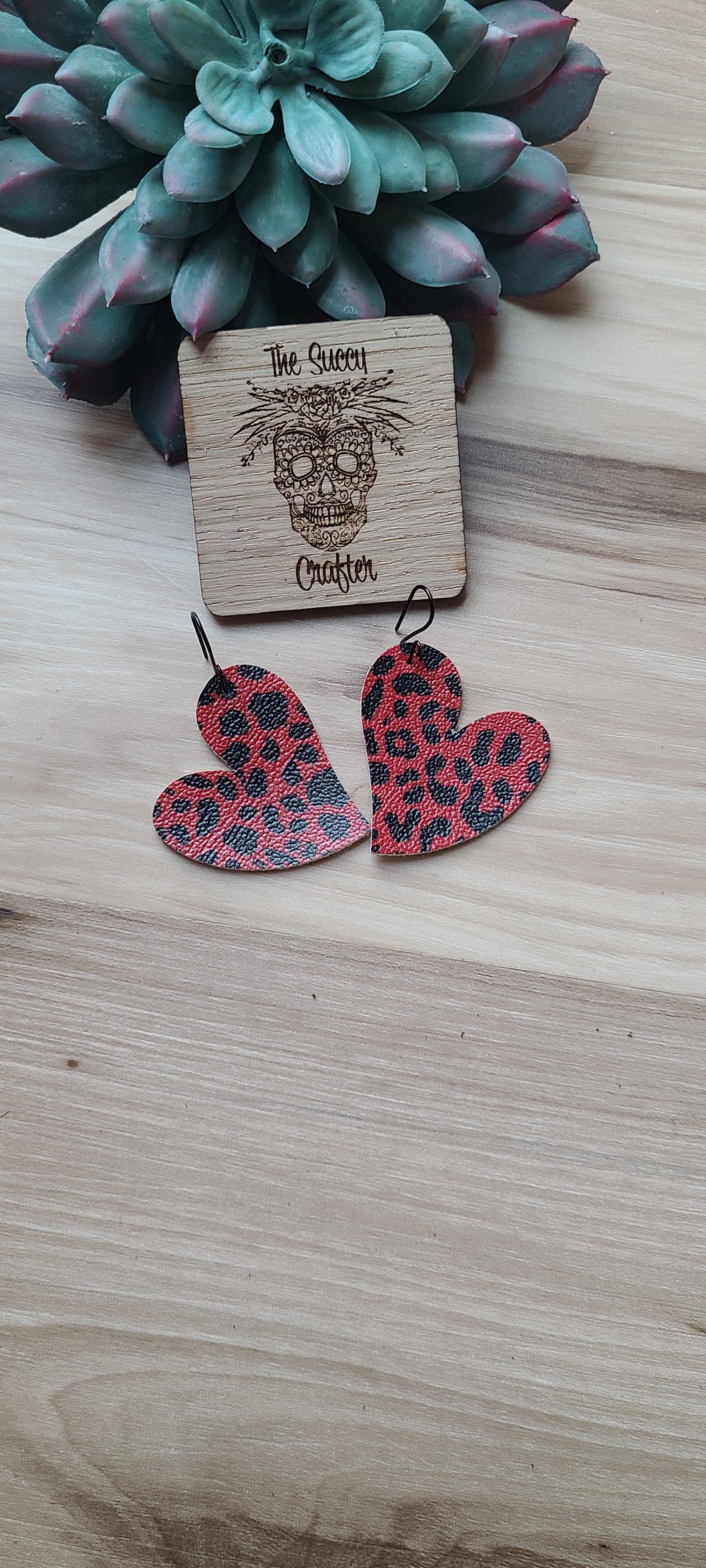Red leopard hearts
