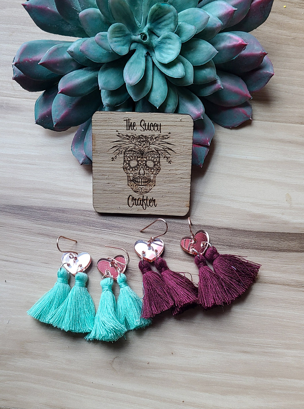 Mini heart tassels