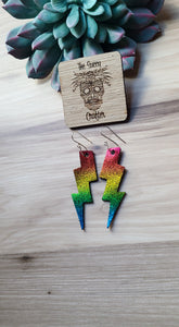 Rainbow glitter bolts