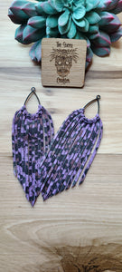 Purple leopard fringe