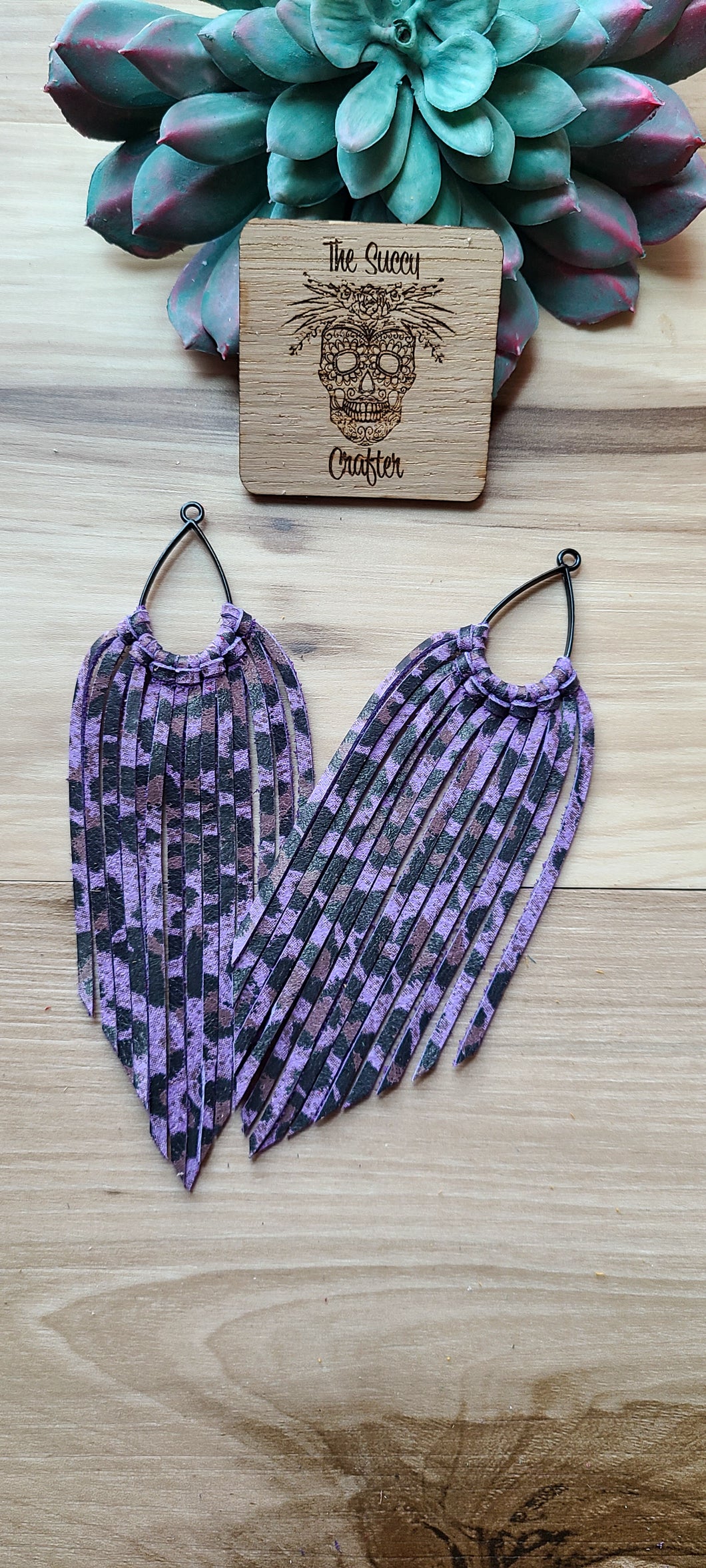 Purple leopard fringe