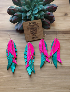 Turquoise and hot pink harley