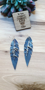 Harley feather with wood pieces